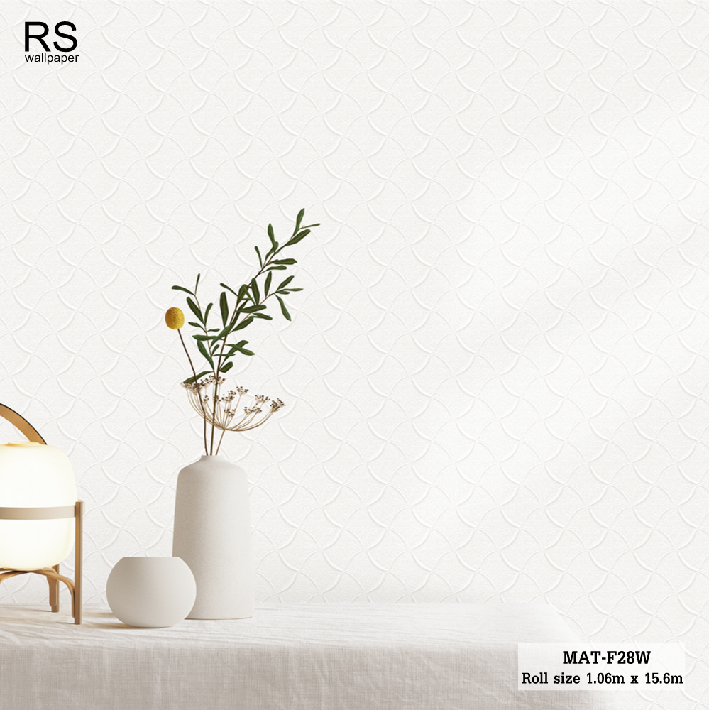 วอลเปปอร์ ลายหนัง สีขาว MAT-F28W