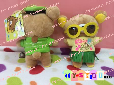 ตุ๊กตาคู่ ขนาด 5X6นิ้ว มีจุกติดรถ \รีลัคคุมะ ฮาวาย
