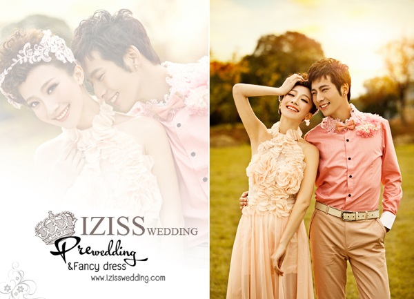PW173 - Pre order ชุดคู่ถ่ายพรีเวดดิ้ง (prewedding dress) & ชุดแต่งงานแฟนซี (Fancy wedding dress)ชายหญิง "ธีมสีชมพู-โอโรส"