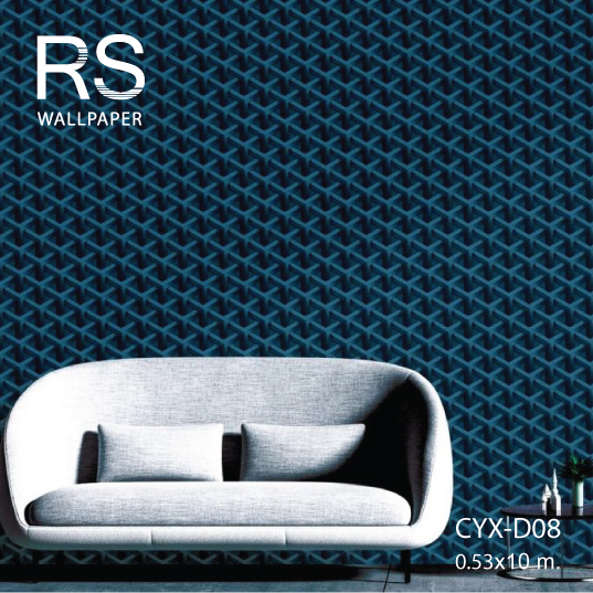 วอลเปเปอร์ลายกราฟฟิค(REVIVE) สีน้ำเงิน CYX-D08