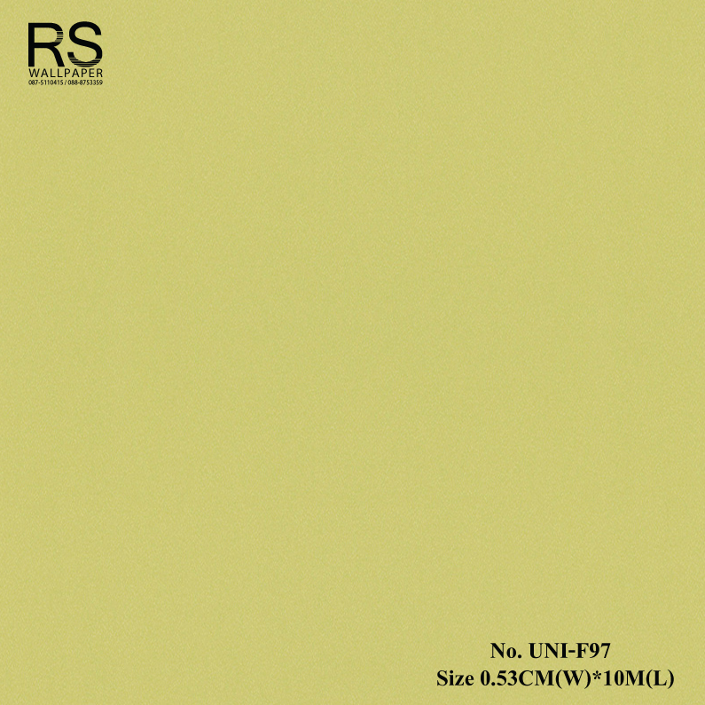 วอลเปเปอร์ติดผนัง พื้นสีเขียวอ่อน No.UNI-F97