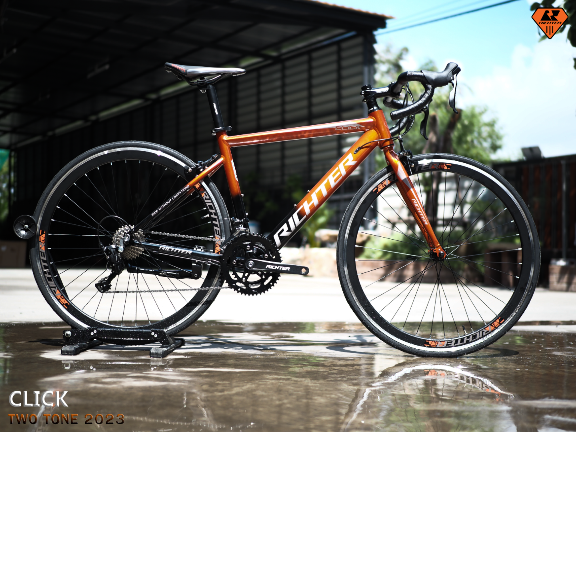 จักรยานเสือหมอบมือตบ RICHTER CLICK อลูมิเนียม 18 เกียร์ แบบมือตบ