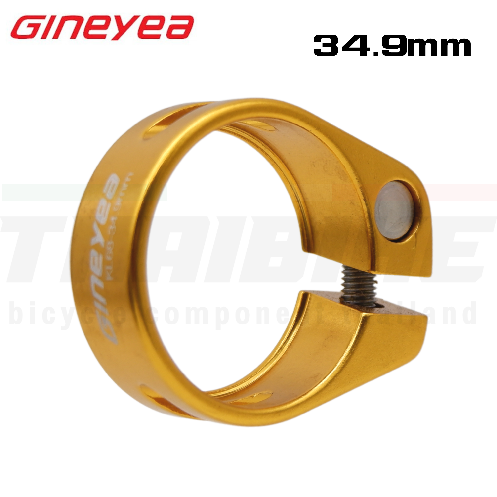 รัดหลักอานจักรยานอลูมิเนียม แบบขันน็อต GINEYEA 28.6mm/30.2mm/31.8mm/34.9mm