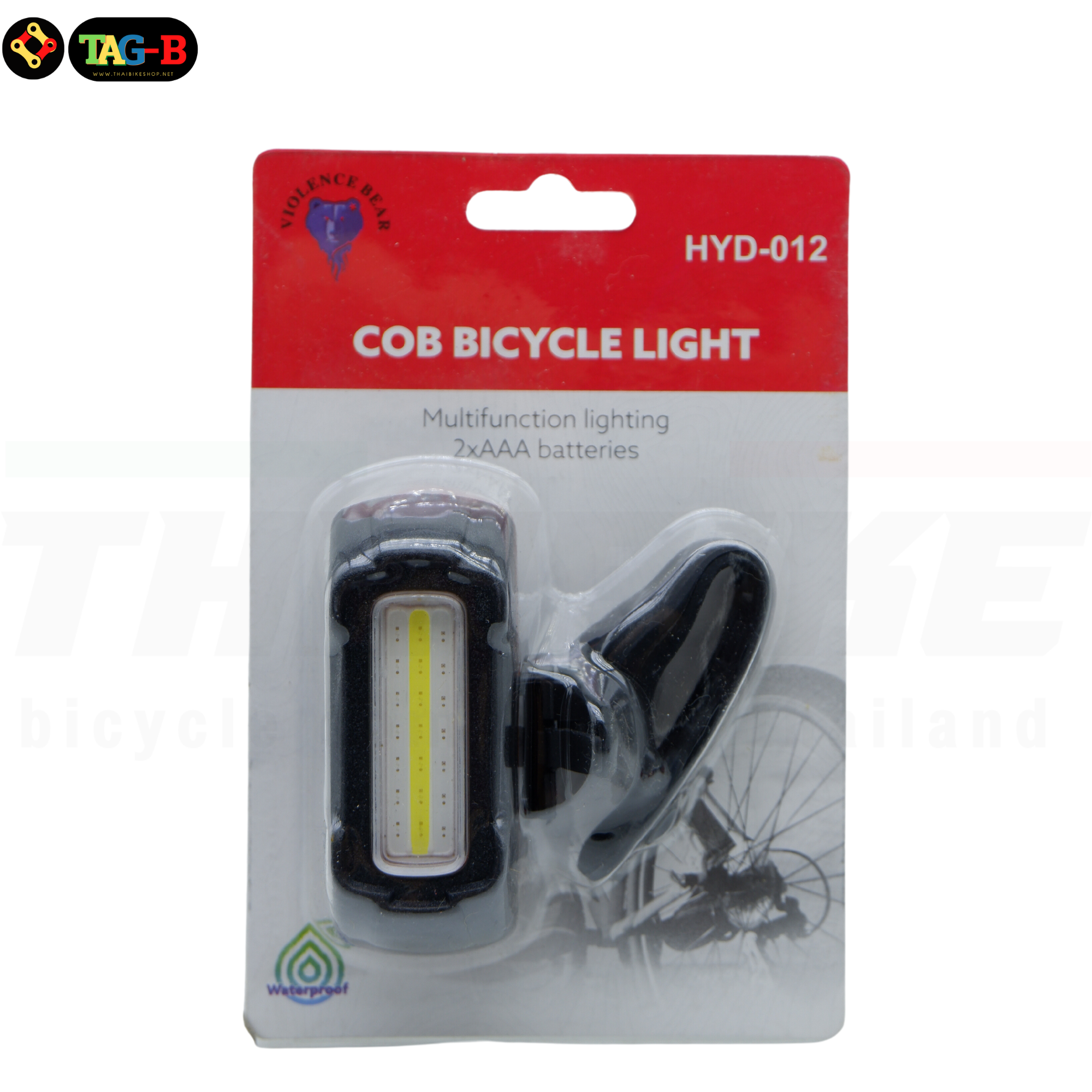 ไฟท้ายจักรยานแบบสองสี COB BICYCLE LIGHT HYD-012 ใช้ถ่าน