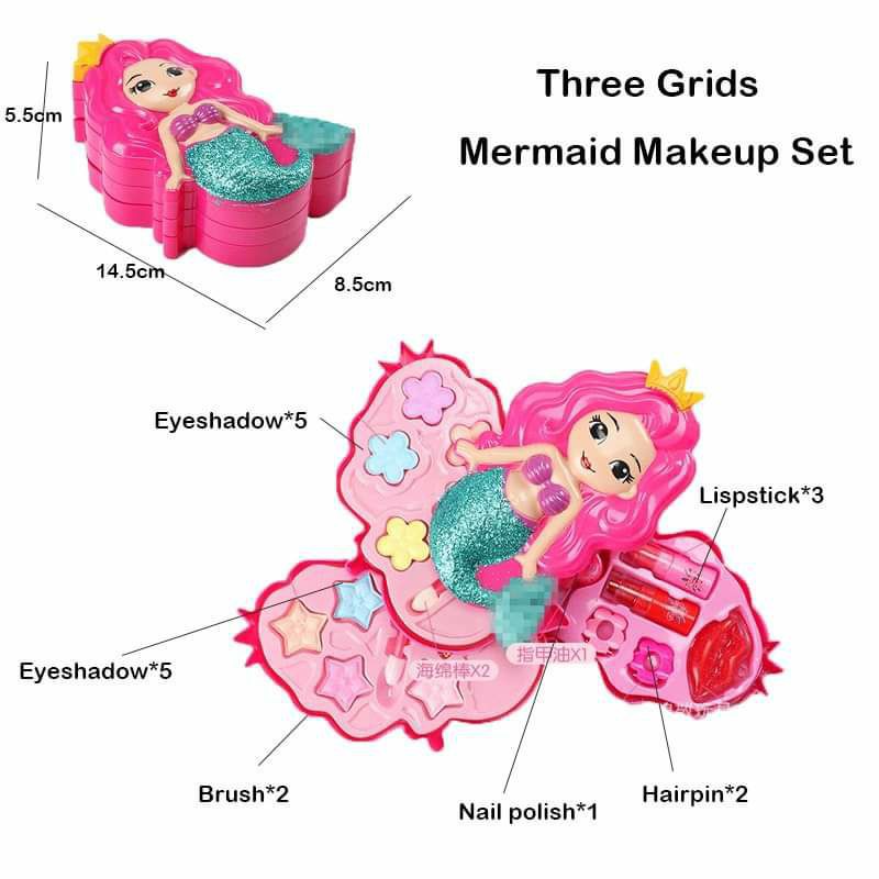 ชุดแต่งหน้าของเล่น แต่งหน้านางเงือก เครื่องสำอางค์เด็ก แต่งหน้าเด็ก