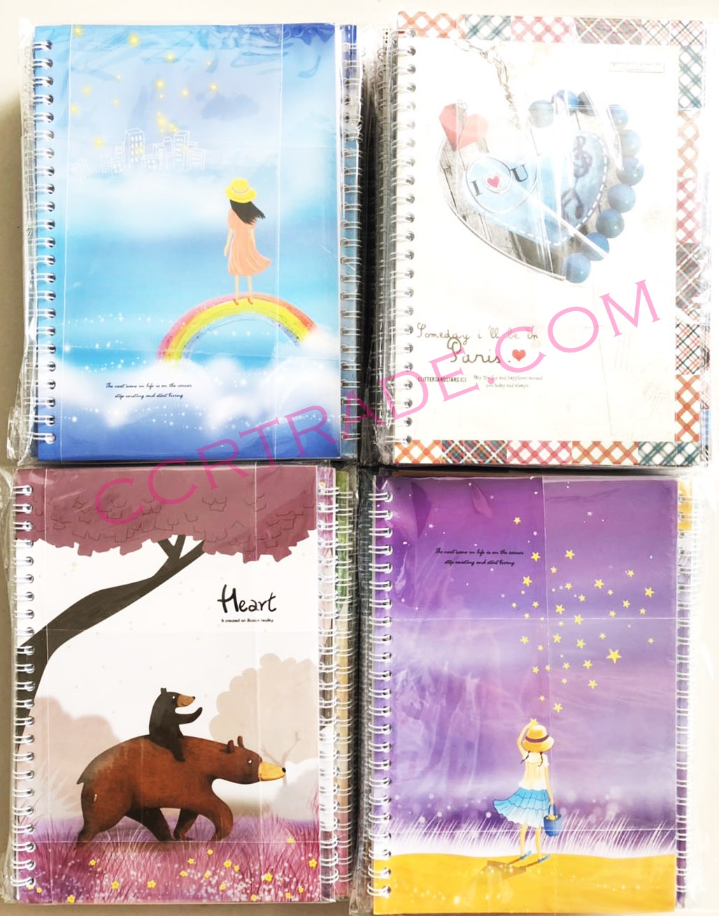 สมุดโน๊ตห่วงปกพลาสติก 30 แผ่น 14x20.5 ซม.