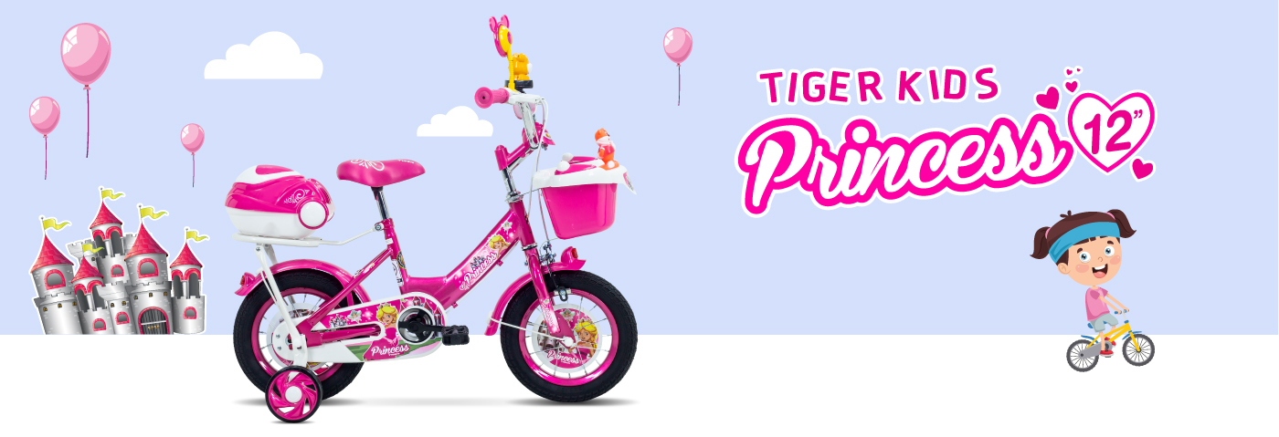 TIGER : KID 12" จักรยานเด็ก 12" ลายการ์ตูนเด็กผู้ชายและเด็กผู้หญิง
