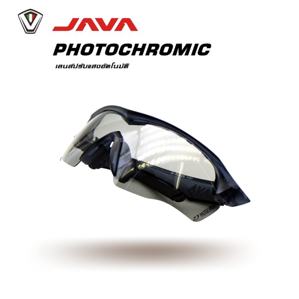 เลนส์ปรัแสงออโต้ แว่นตาปั่นจักรยาน ยี่ห้อ JAVA GEFORCE photochromic กิจกรรมกลางแจ้ง