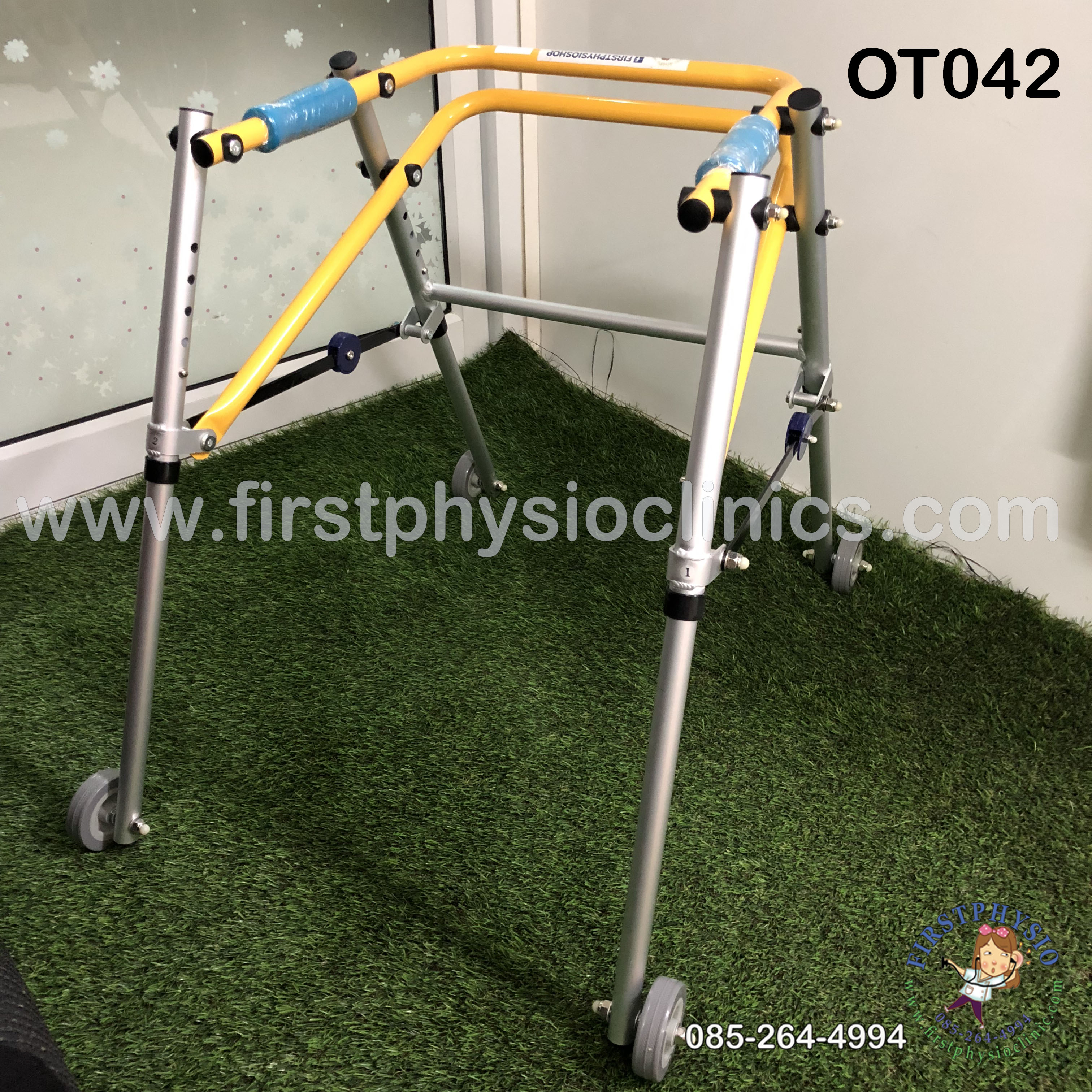 Posterior Walker/เครื่องช่วยฝึกเดินแบบมีล้อพับได้ ขนาดกลาง ที่ช่วยเดินแบบมีล้อขนาดกลาง สำหรับความสูงตั้งแต่100-120 เซนติเมตรรุ่น OT042