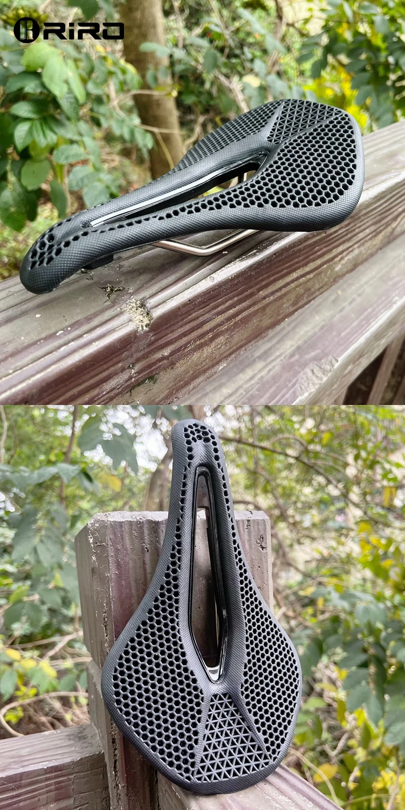 อานจักรยาน RIRO MTB 3D โครงสร้างรังผึ้งไบโอนิค เบาะนั่งสบาย ทนทานต่อการสึกหรอ กันลื่น