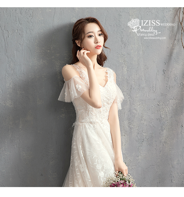 BR363 **พรีออเดอร์**ชุดแต่งงาน&ชุดเจ้าสาวแนวเรียบหรู สีขาวเกรดพรีเมี่ยม น่ารัก สวยโดดเด่นไม่ซ้ำใคร