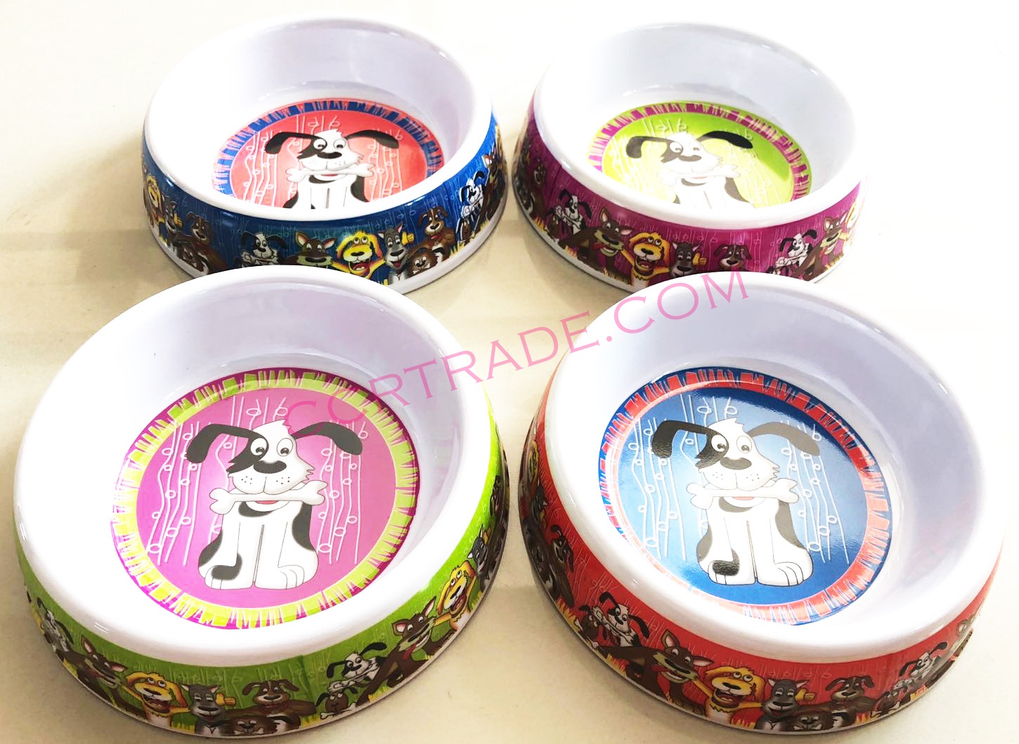 ชามข้าวหมาการ์ตูนลายใหม่ (หนา) 18 ซม.