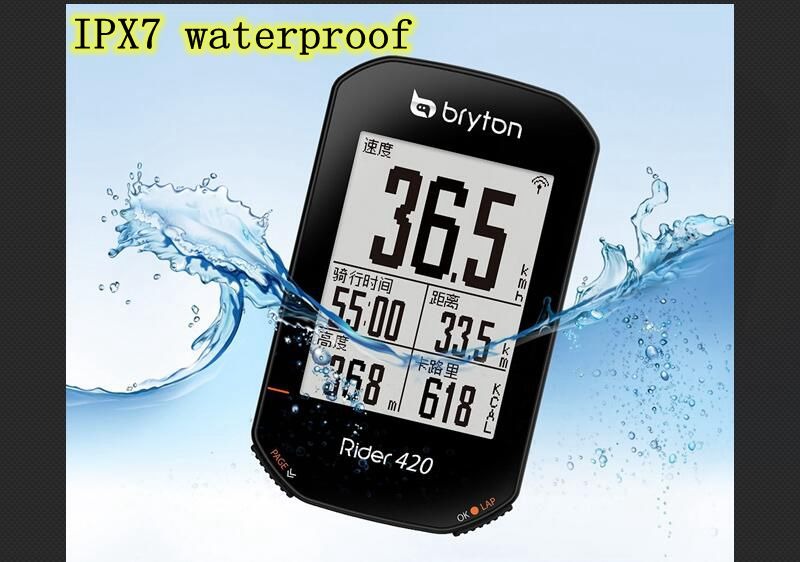 ไมล์วัดความเร็วจักรยาน แบบ GPS Bryton Rider 420E 420T พร้อมชุดวัดรอบขาและหัวใจ
