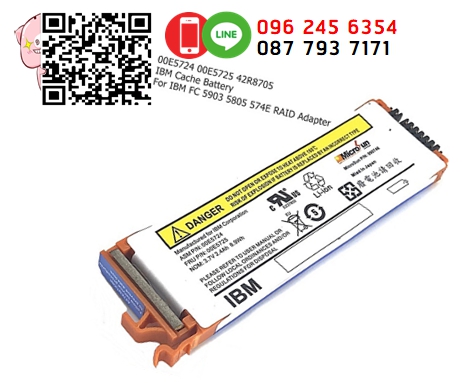 IBM, 00E5724, 00E5725, 42R8705, IBM Cache Battery for IBM 74Y6512, 5903, 5805, 574E, RAID Adapter