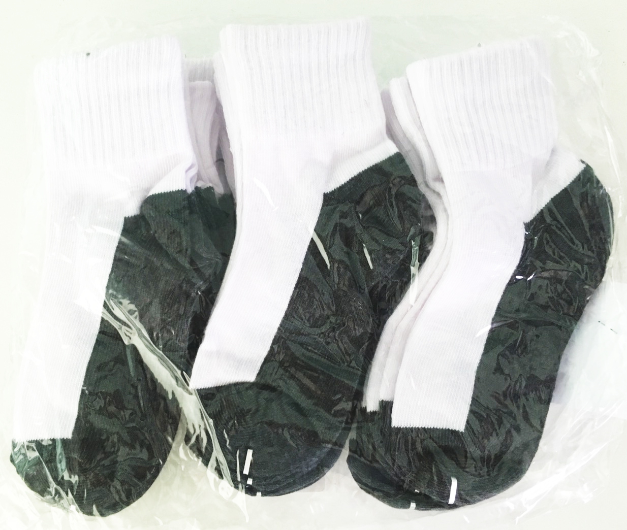 ถุงเท้านักเรียน ขาว-เทา (อายุ 4-6 ขวบ)