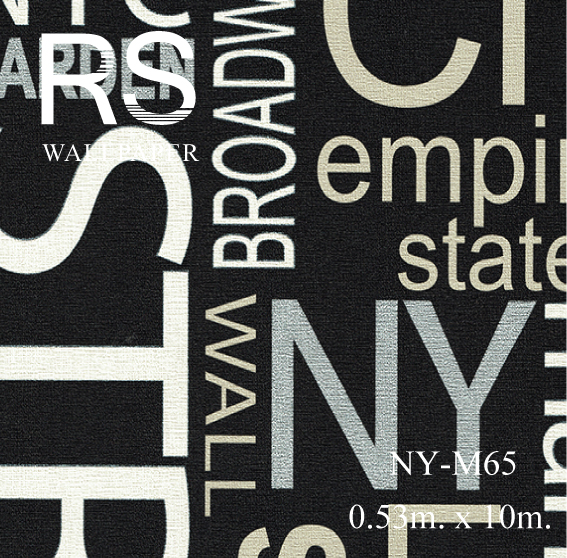วอลเปเปอร์ลายตัวหนังสือ NY-M65