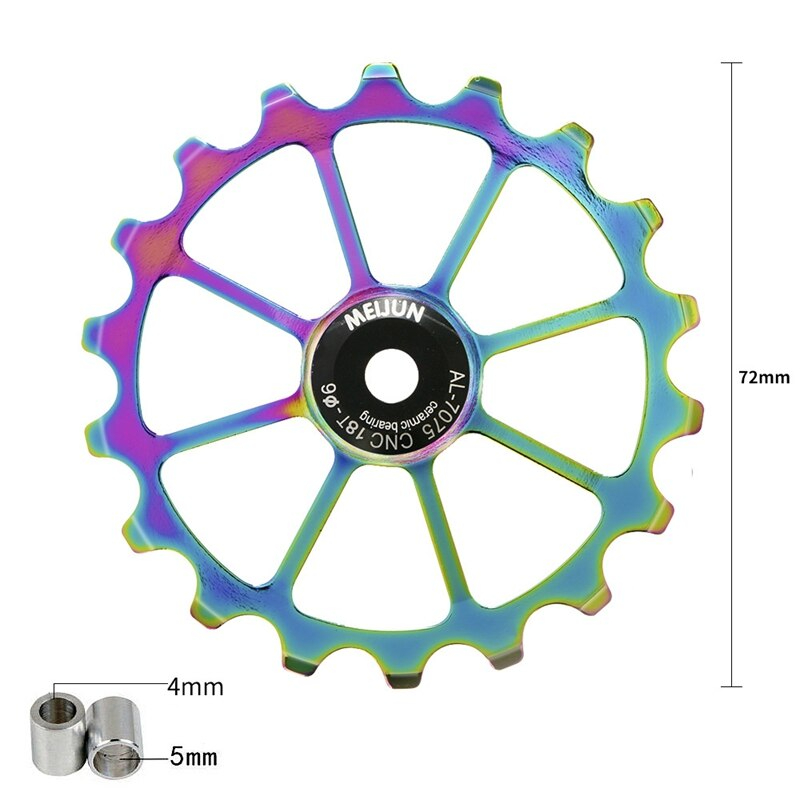 ลูกกลิ้งตีนผีเซรามิคติดจักรยาน 18T ยี่ห้อ MEIJUN ลื่น เบา ทน ลูกรอก
