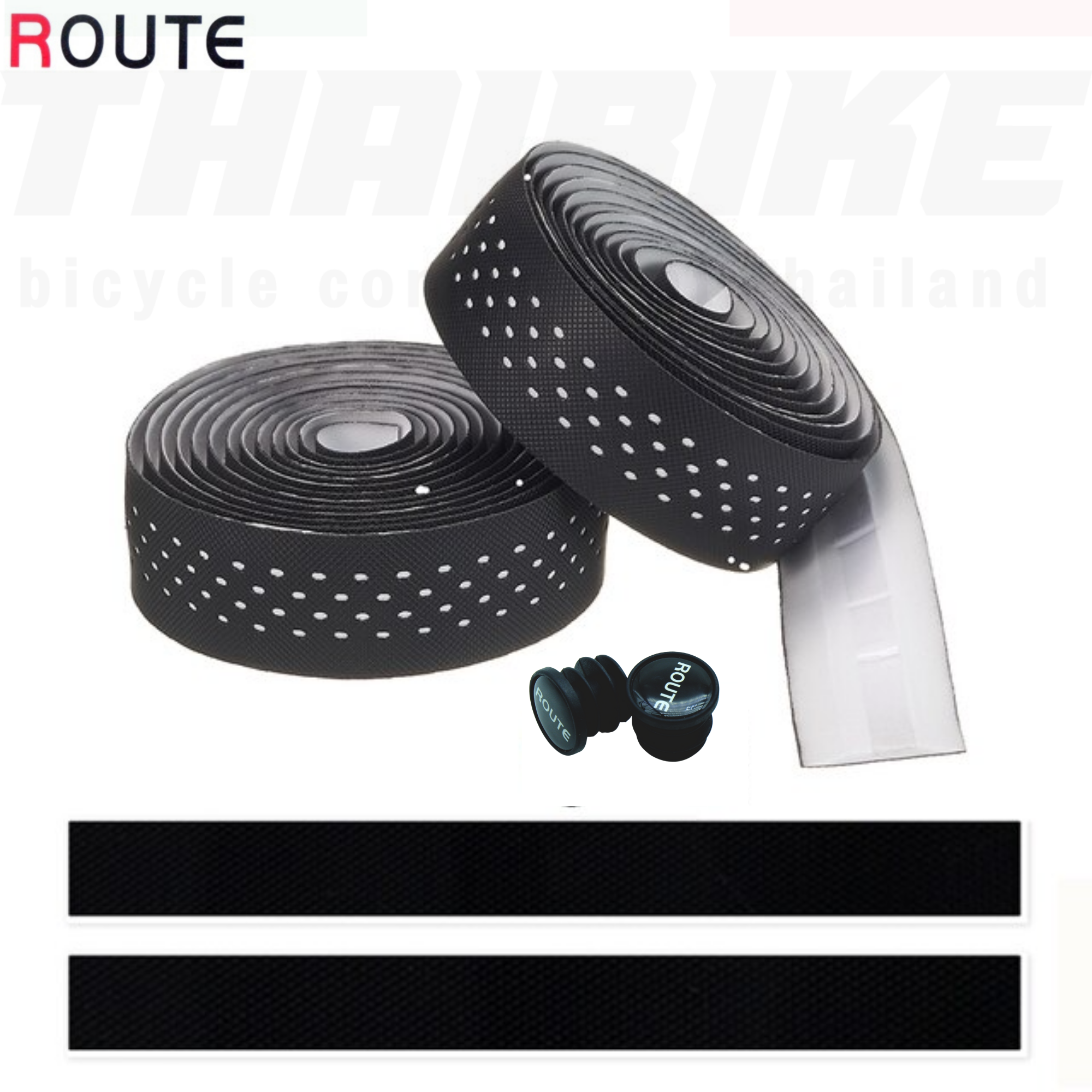 ผ้าพันแฮนด์จักรยานเสือหมอบ ROUTE แบบ 2TONE DOT