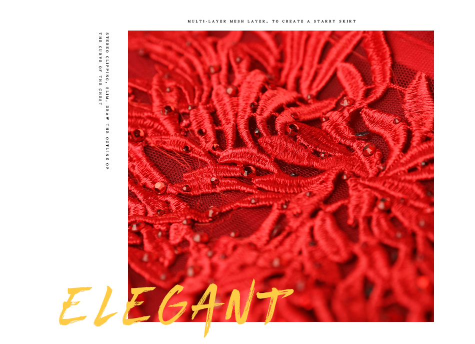 DL082 **พรีออเดอร์** ชุดออกงานสีแดง ชุดราตรี เดรสยาวออกงาน (Night party dresses) ชุดไปงานแต่งงานสวยๆ "ธีมสีแดง"