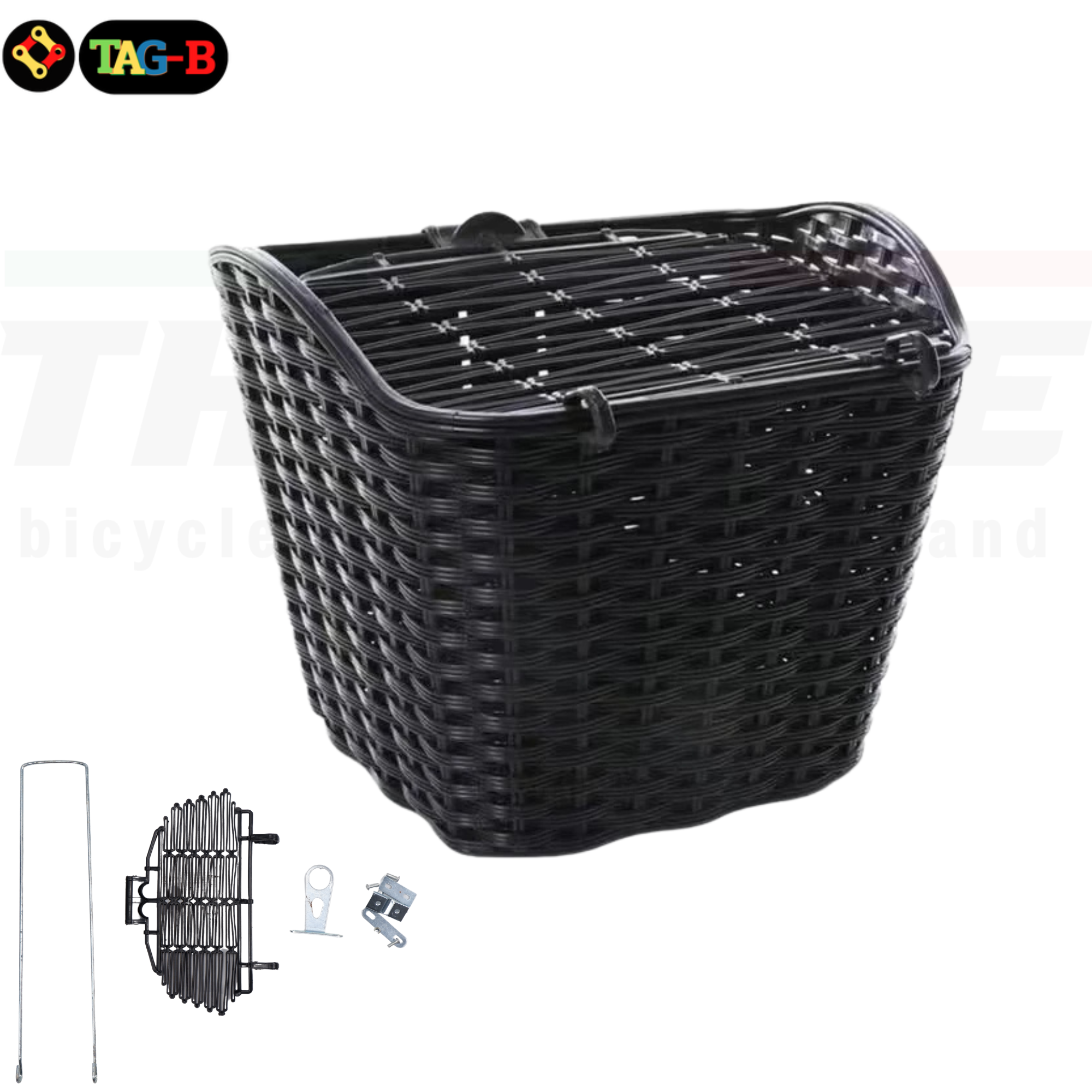 ตะกร้าหน้าจักรยานแม่บ้านแบบวินเทจ พลาสติก TAG
