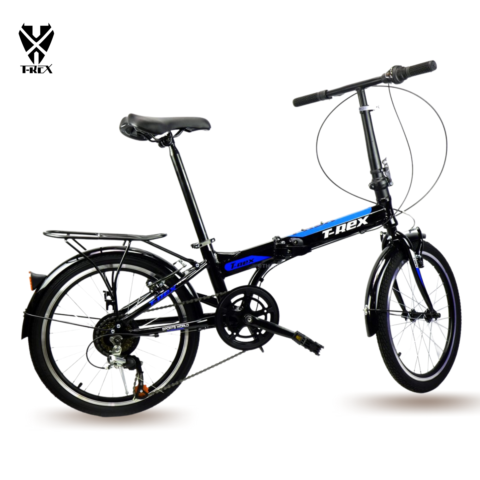 รถพับอลูมิเนียม T-REX มีเกียร์ น้ำหนักเบา พับง่าย รถจักรยานพับได้ ผู้ใหญ่ ล้อ 20 นิ้ว
