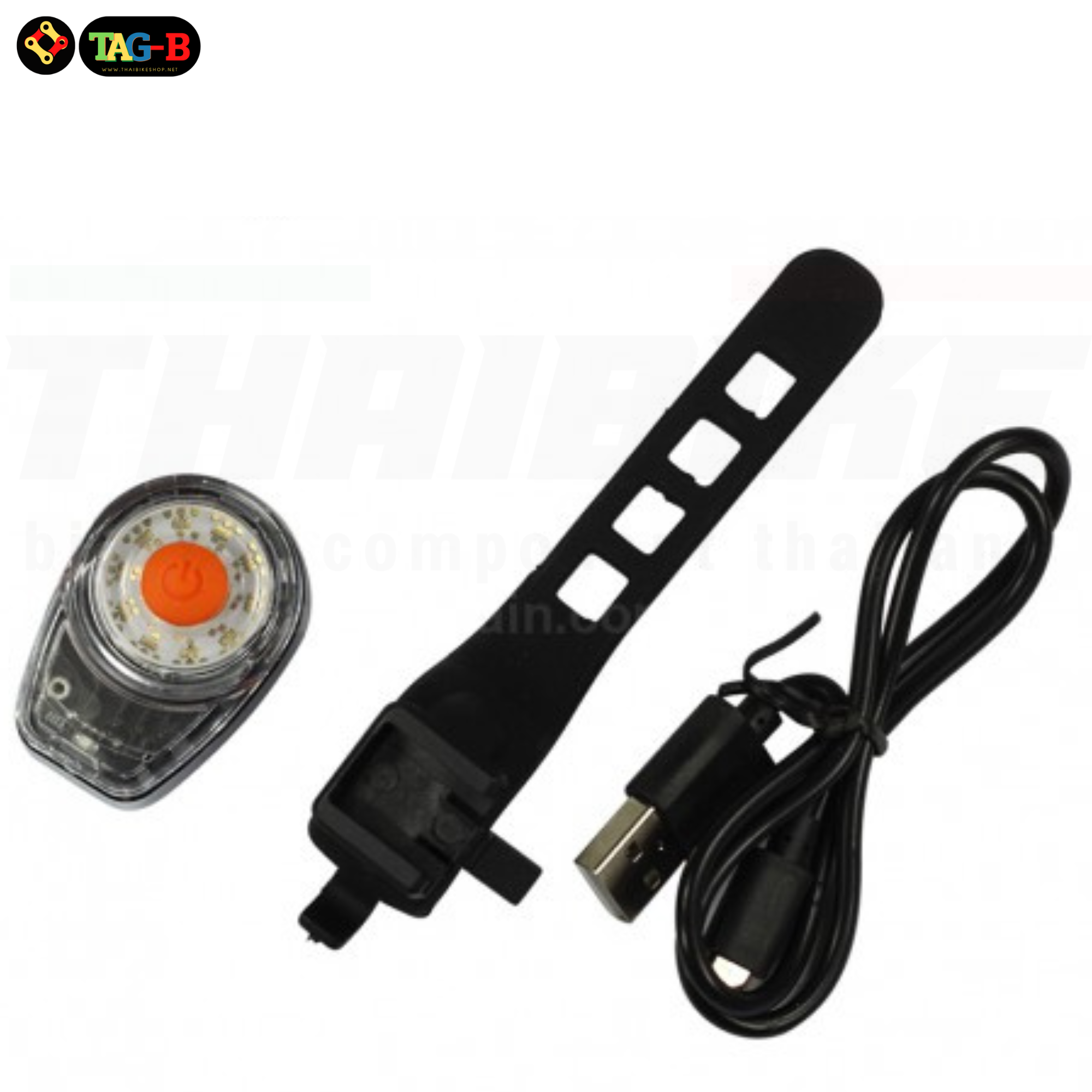 ไฟท้ายจักรยานแบบสีสลับ 4 ชุดสีชาร์จ TAG-B USB FY-309