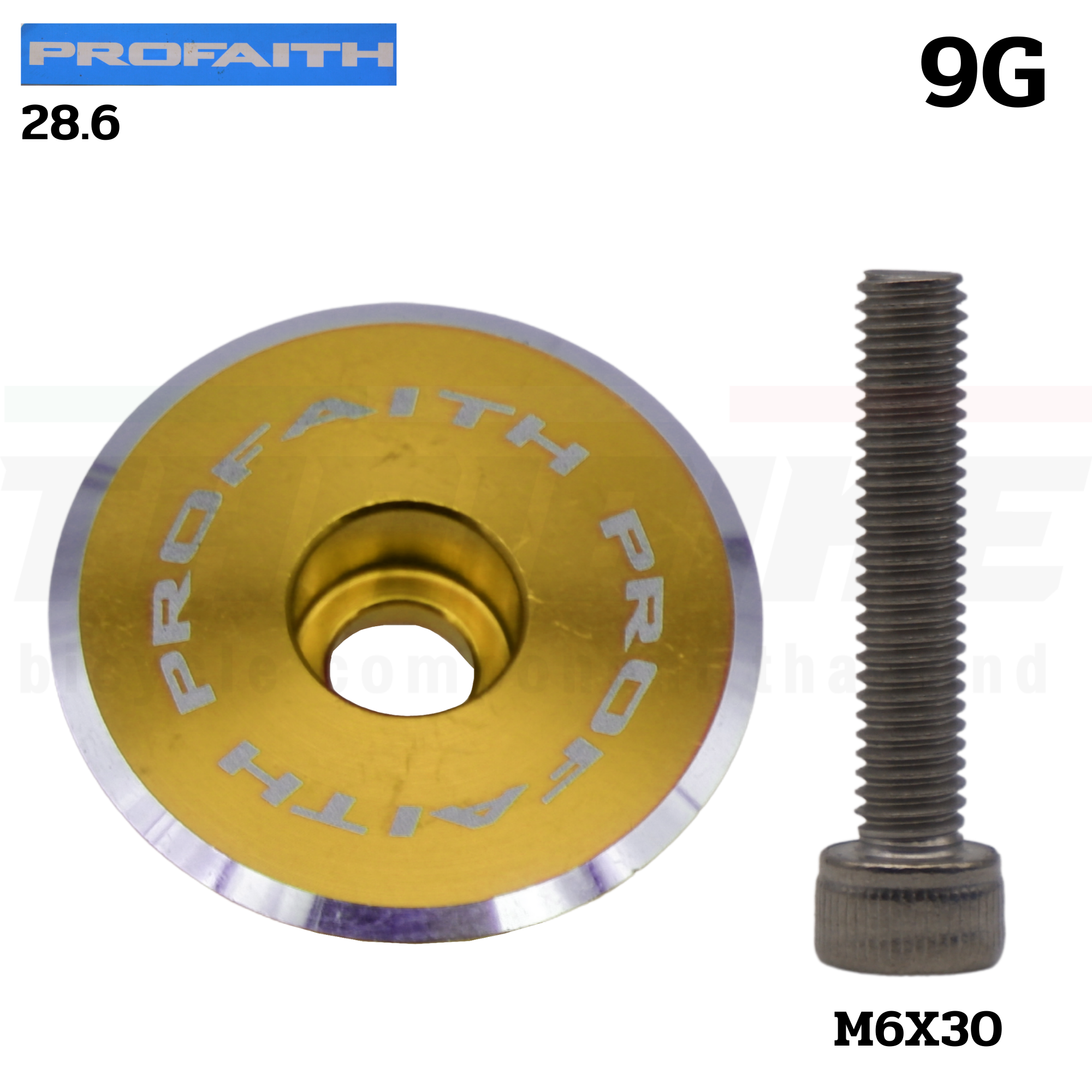 ฝาปิดสเต็มจักรยาน PROFAITH รุ่น 3G/9G พร้อมน็อต 28.6 Aluminum Alloy Cover