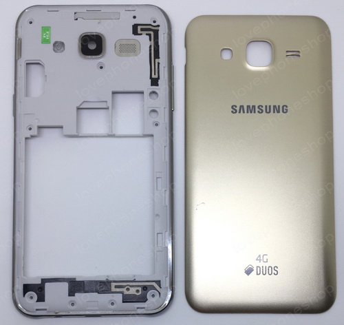 ชุดเคสกลางและฝาหลัง Samsung Galaxy J5 (J500) สีทอง (Original Genuine Part) ส่งฟรี!