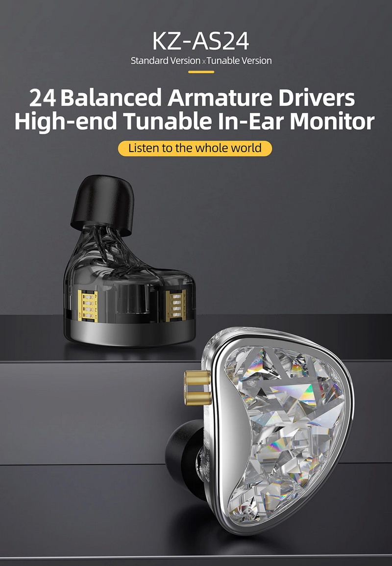 KZ AS24 หูฟัง IEMs 12 Balanced ไดรเวอร์ 12 BA ประกันศูนย์ไทย