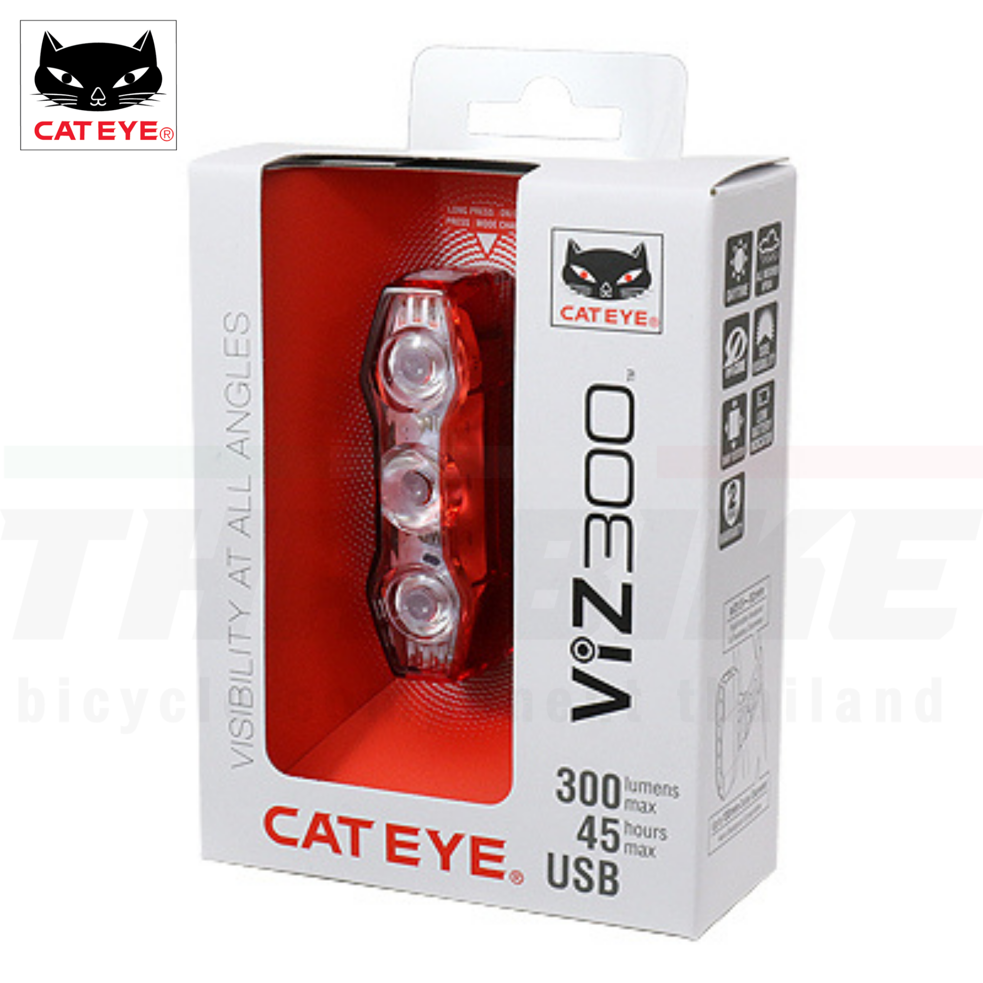 ไฟท้ายจักรยาน CATEYE VIZ150 TLLD800R VIZ300 TLLD810R VIZ450 TLLD8020R