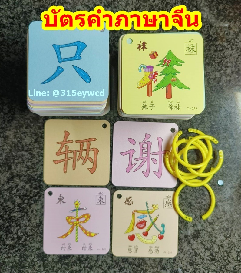 บัตรคำภาษาจีน ชุด2 (260ใบ)