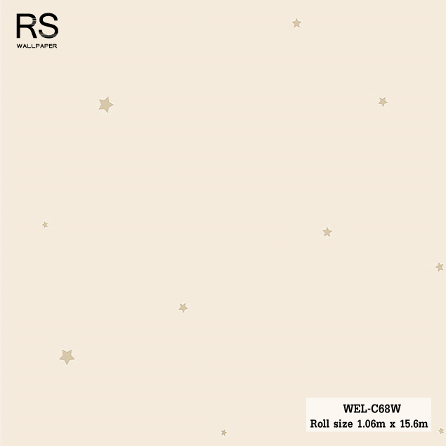 วอลเปเปอร์ ลายดาว พื้นสีชมพู WEL-C68W