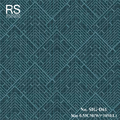 วอลเปเปอร์ ลายโมเดิร์นกราฟฟิค สีน้ำเงิน No.SIG-D61