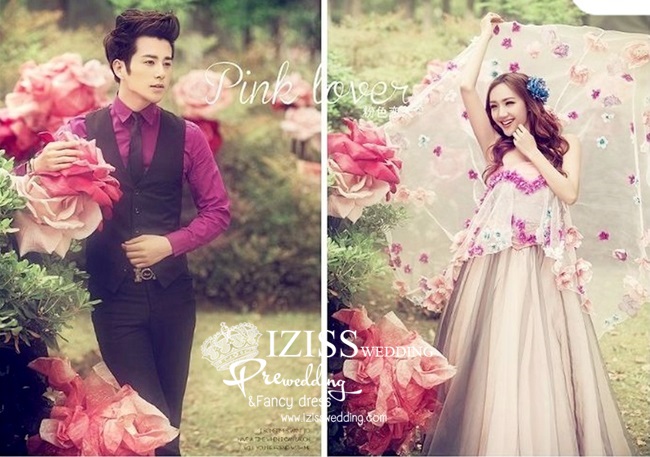 PW147 - Pre order ชุดคู่ถ่ายพรีเวดดิ้ง (prewedding dress) & ชุดแต่งงานแฟนซี (Fancy wedding dress)ชายหญิง "ธีมสีครีม-ม่วง"