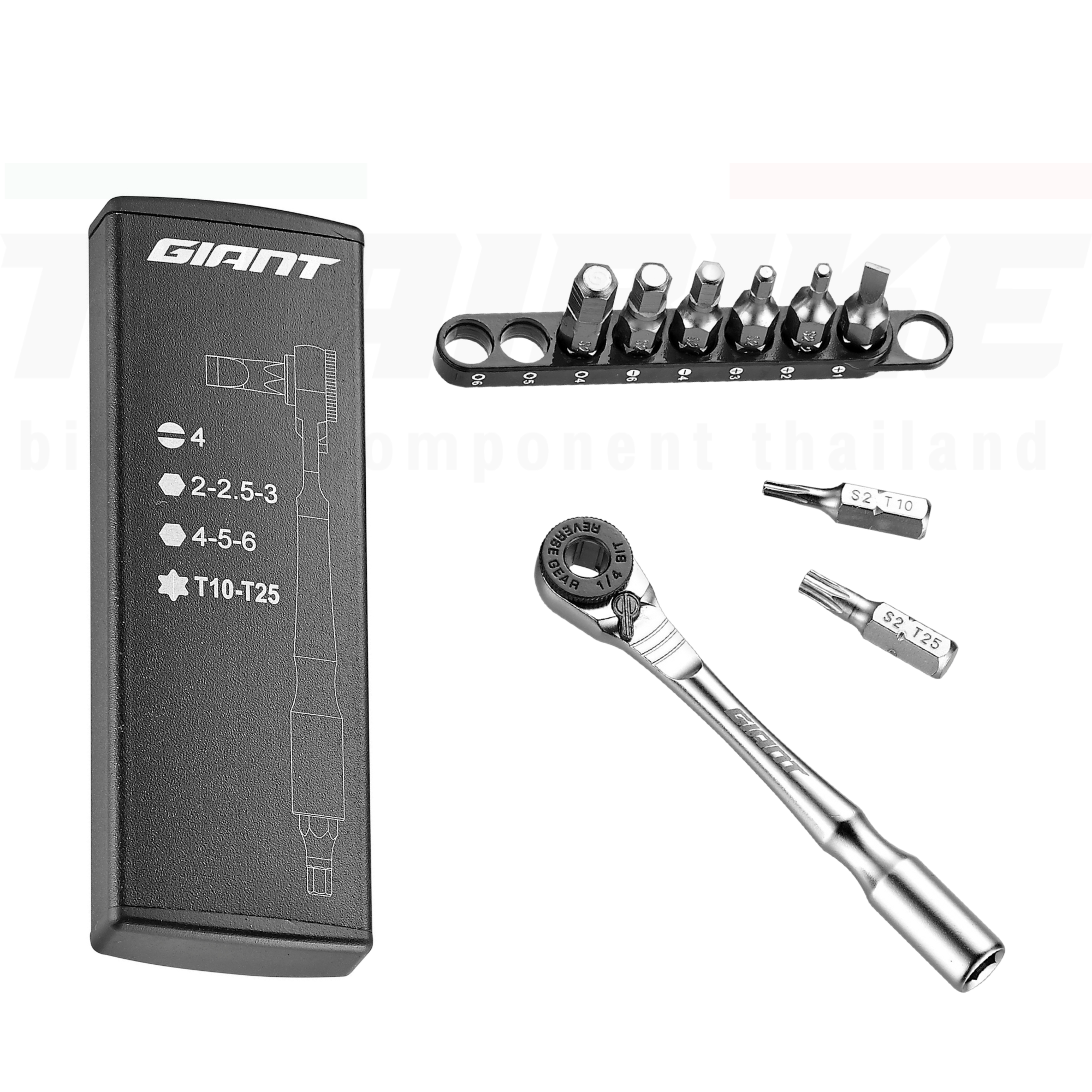 ชุดประแจแหวนฟรีสำหรับซ่อมจักรยาน GIANT Multi-tool Ratchet System