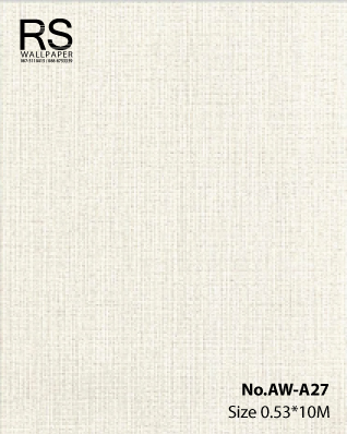 วอลเปเปอร์สีขาวครีม มีเทกเจอร์ No.AW-A27
