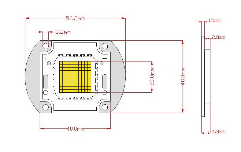 100W High Power LED Module [BLUE]