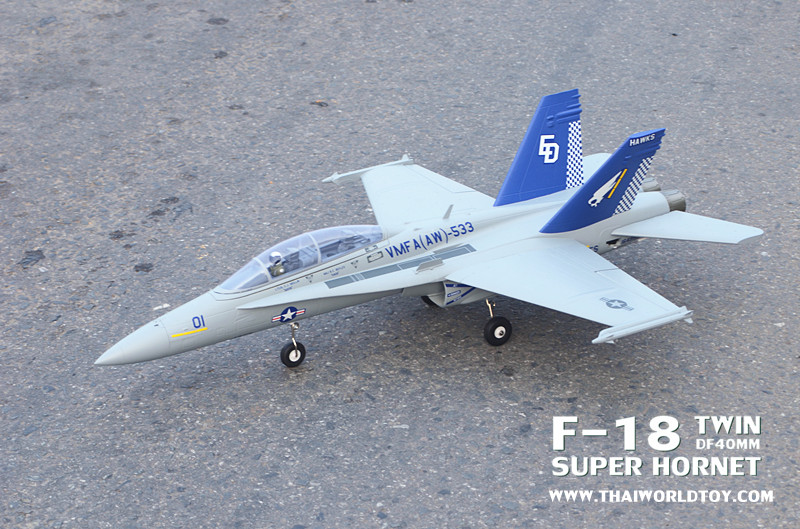 F-18A SUPER HORNET TWIN EDF40MM.RC JET ชุดPNP