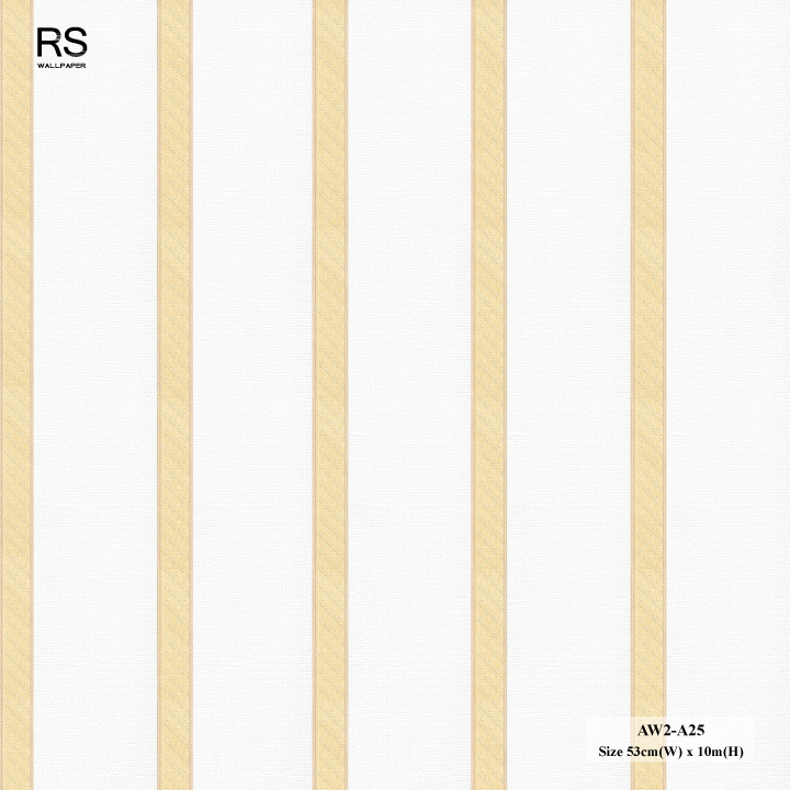 วอลเปเปอร์ลายทาง สีครีมสลับทอง AW2-A25