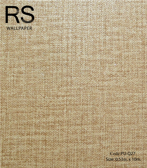 วอลเปเปอร์พื้นเรียบโทนสีน้ำตาลทรายแดงมีกลิตเตอร์สีเงิน PU-Q27