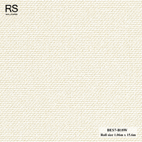 วอลเปเปอร์ ลายผ้าพื้นสีครีม BES7-B18W
