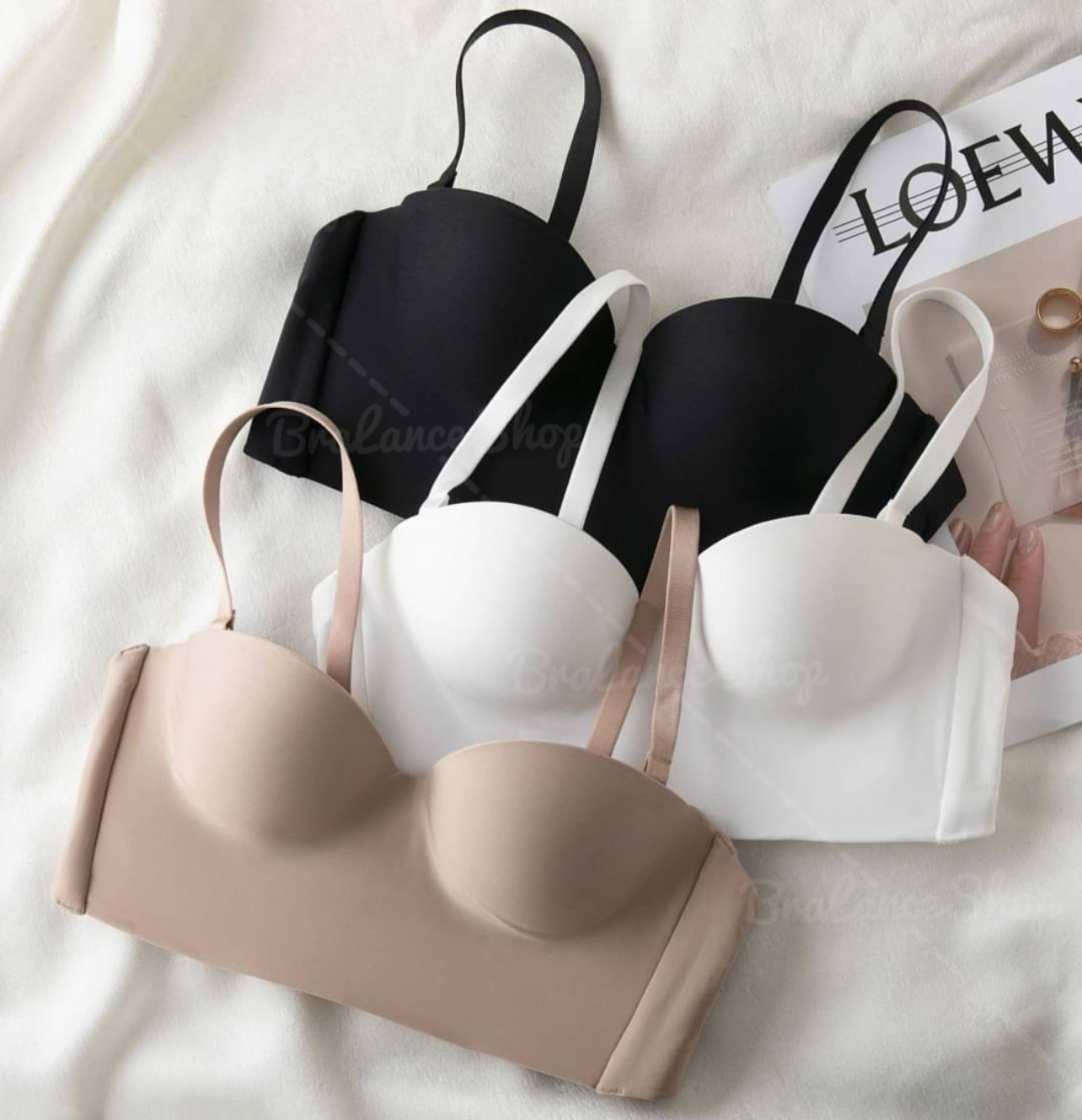 BLS✿0316 ยกทรงเกาะอกล๊อคกิ้งบรา สไตล์ครอปบรา