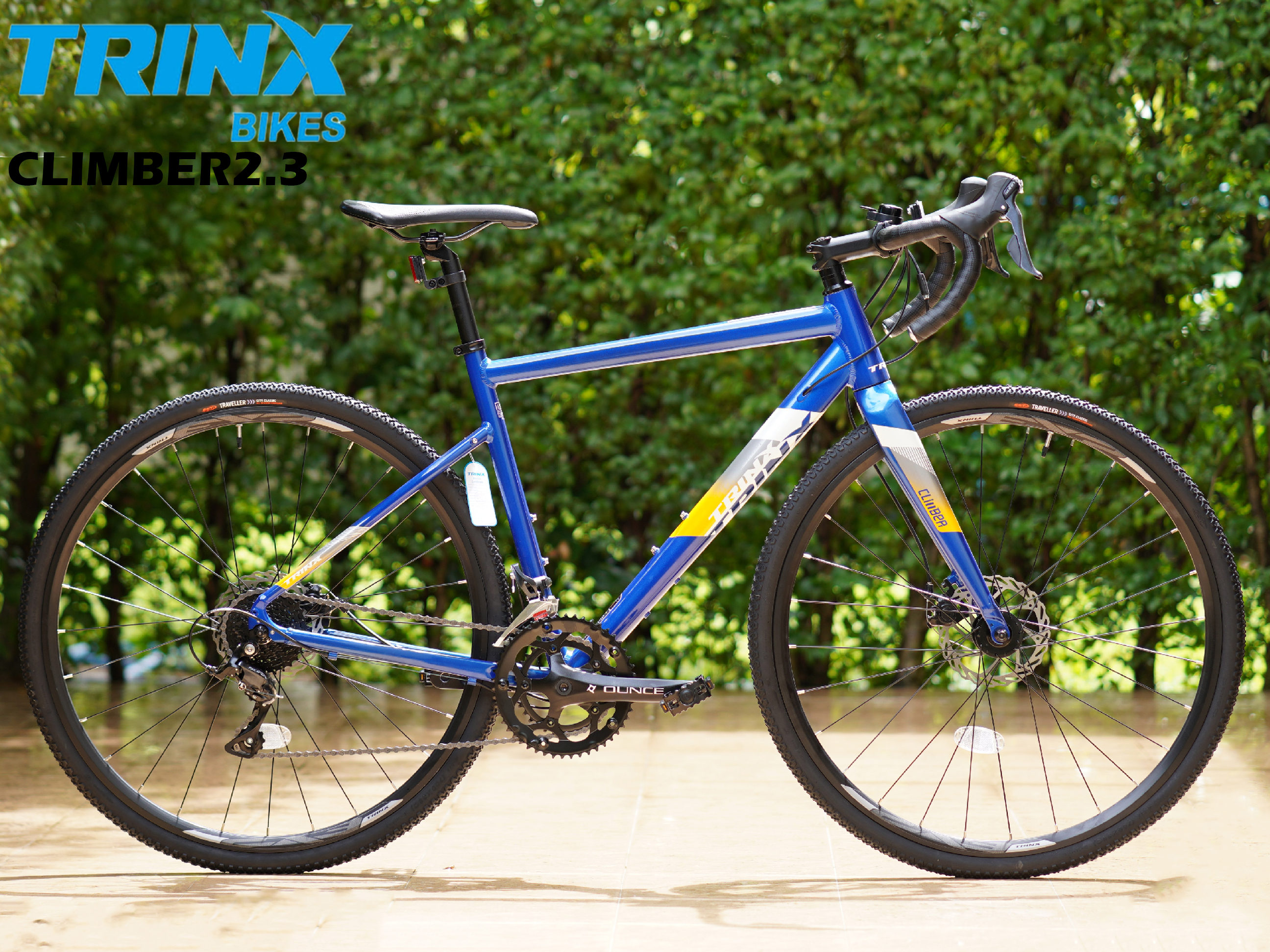 TRINX : CLIMBER 2.3 เสือหมอบ GRAVEL BIKE เฟรมอลูมิเนียม เกียร์ SHIMANO SORA 18 สปีด ดิสเบรกเคเบิ้ล ดุมซีลแบริ่ง