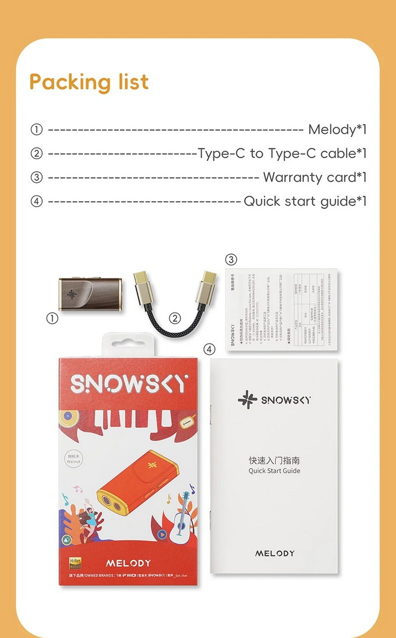 SNOWSKY Melody DAC/AMP ชิป DAC Cirrus Logic 43131 บอดี้ไม้แท้ ปรับ EQ ได้ผ่านแอป เสียงเที่ยงตรง ประกันศูนย์ไทย