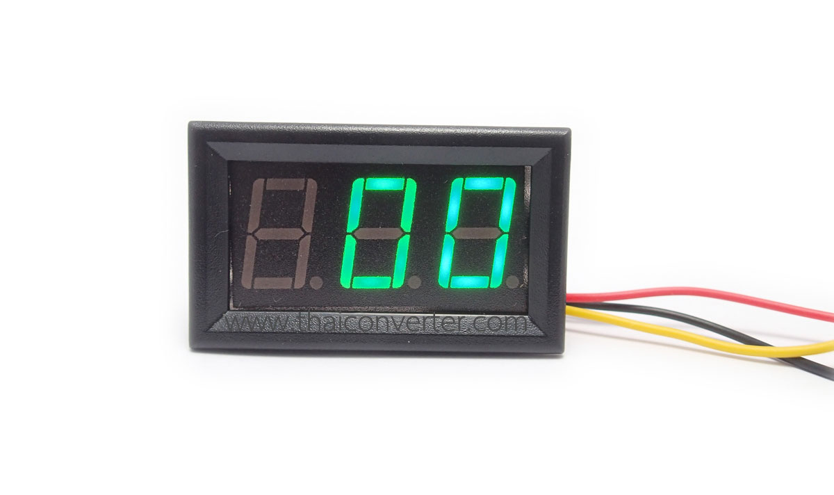 DC Digital Voltmeter 0-600V 3-wire 0.56" [Green]
