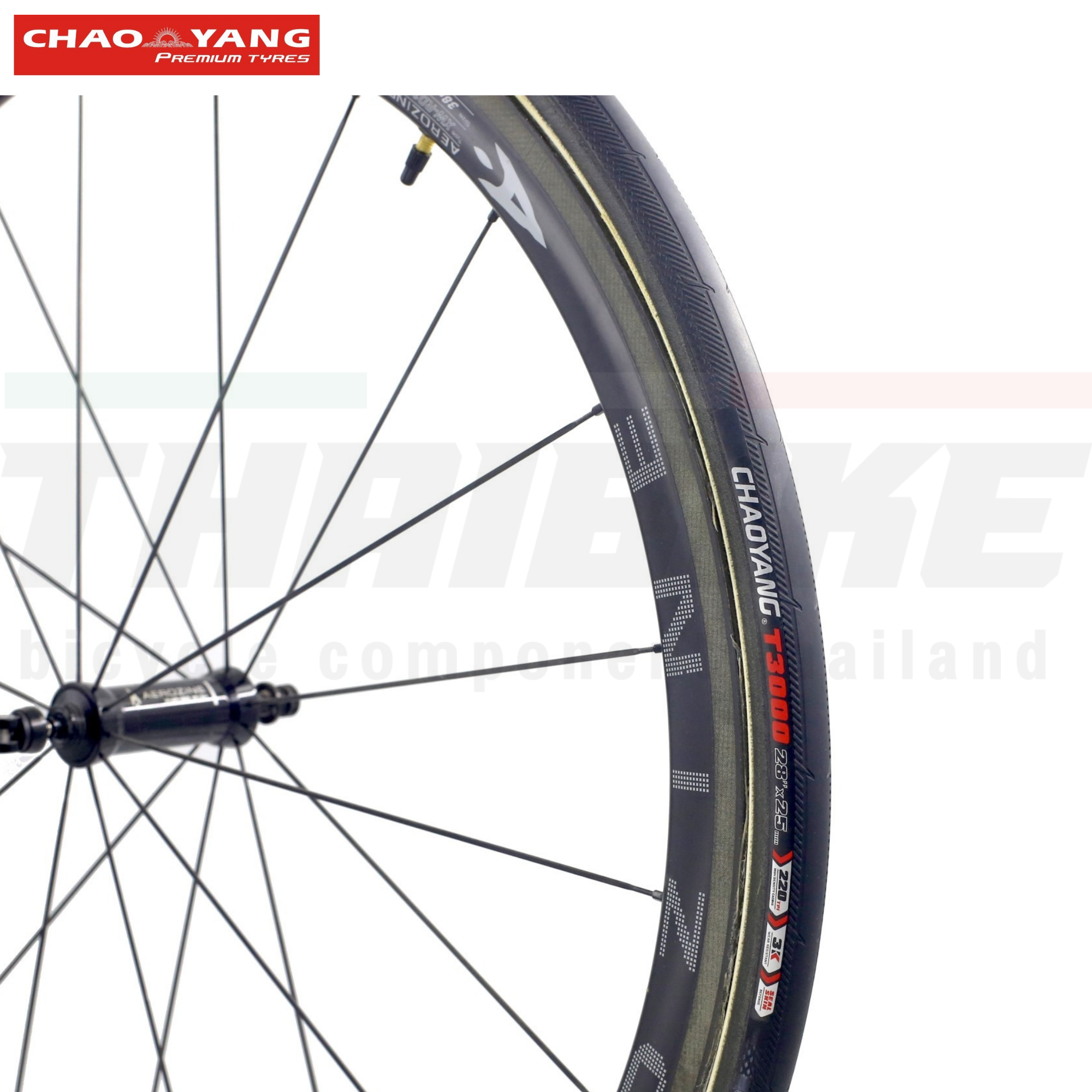 ยางนอกจักรยานฮาฟ Chaoyang T3000 ขนาด 700X25C ยาง tubular