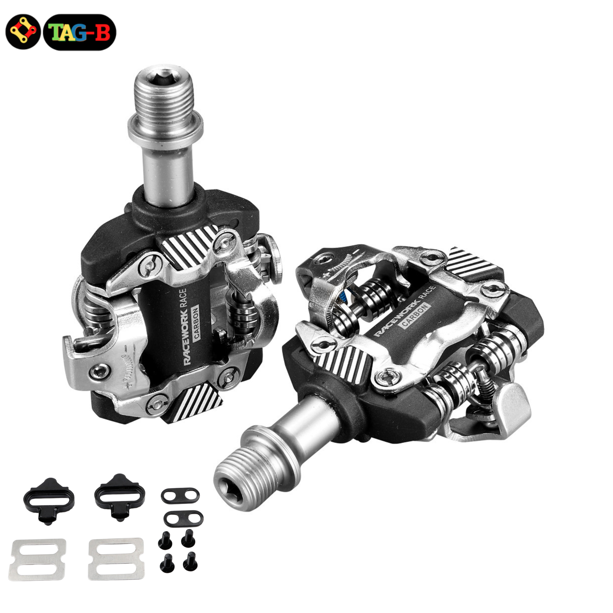 บันไดคลีตจักรยานเสือภูเขาคาร์บอน RACEWORK Pedals X-M8100