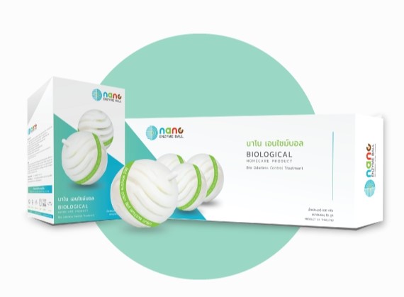 นาโน เอนไซม์บอล ขนาด 2 ลูก จำกัดกลิ่นห้องน้ำ กลิ่นอับ กลิ่นสัตว์เลี้ยง พรมอับ แทนลูกเหม็น (Nano Enzyme Ball 2 balls box Bio-odorless control treatment )