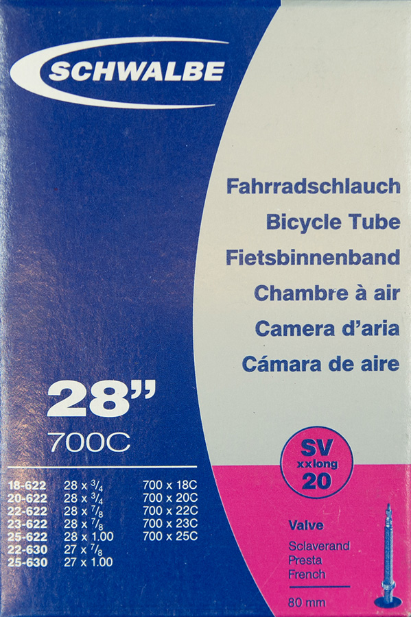 Schwalbe 700x18-25c SV20xxxlong จุ๊บเล็ก 80มม. เบาพิเศษ