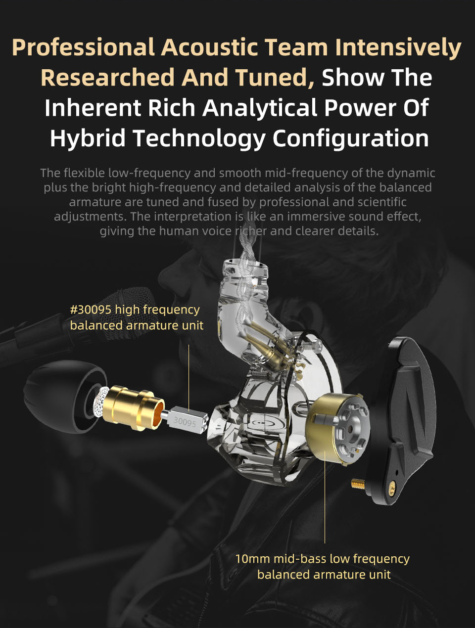ขาย KZ ZSN PRO X หูฟัง Hybrid 2 ไดรเวอร์ 1BA+1DD ประกันศูนย์ไทย